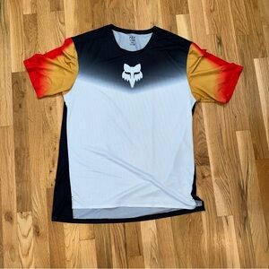 Fox Racing Flexair Short Sleeve MTB Jersey - Novah - Black-White